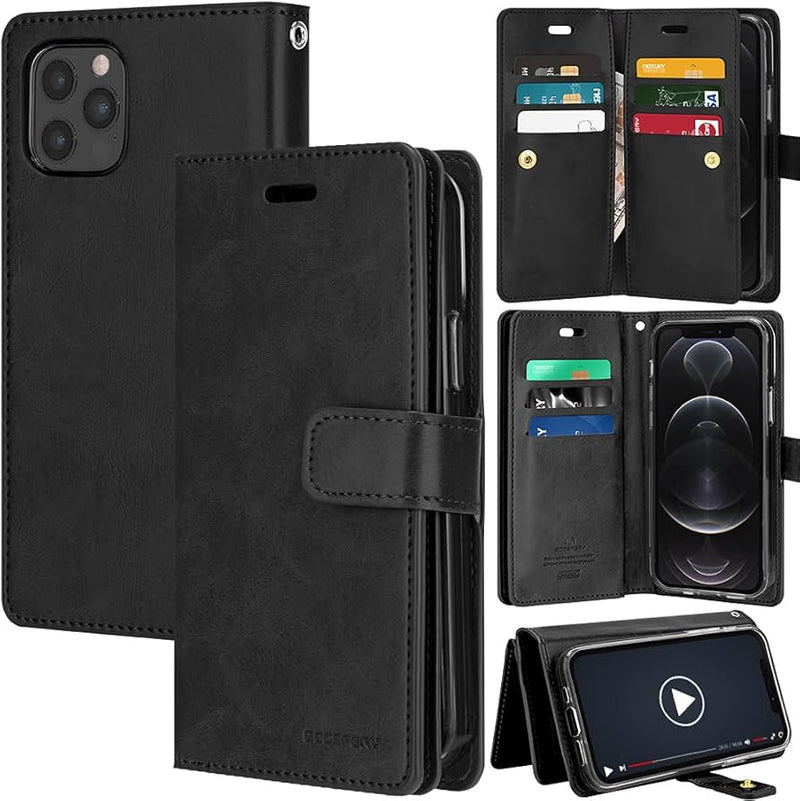 Goospery - Mansoor Wallet - Black - iPhone 12/12 Pro