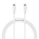Baseus - Superior Series Fast Charging Data Cable USB-C to USB-C 100W 1M (White)
