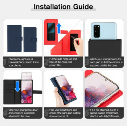 Goospery - Diary Case - Universal / Size - L (Red)