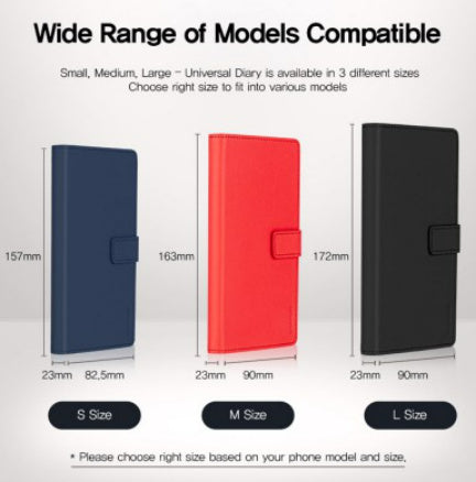 Goospery - Diary Case - Universal / Size - L (Black)