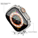 Re-Define Hard PC Case with Tempered Glass Screen Protector for Apple Watch Series 8/9 Ultra 49mm - Black