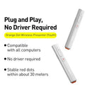 Baseus - Orange Dot PPT Wireless Presenter (Red Laser) - Black