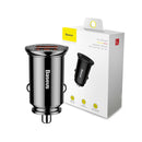 Baseus - USB A+A - 30W Dual QC3.0 Quick Car Charger-Black