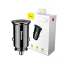 Baseus - USB A+C - 30W PPS Car Charger-Black