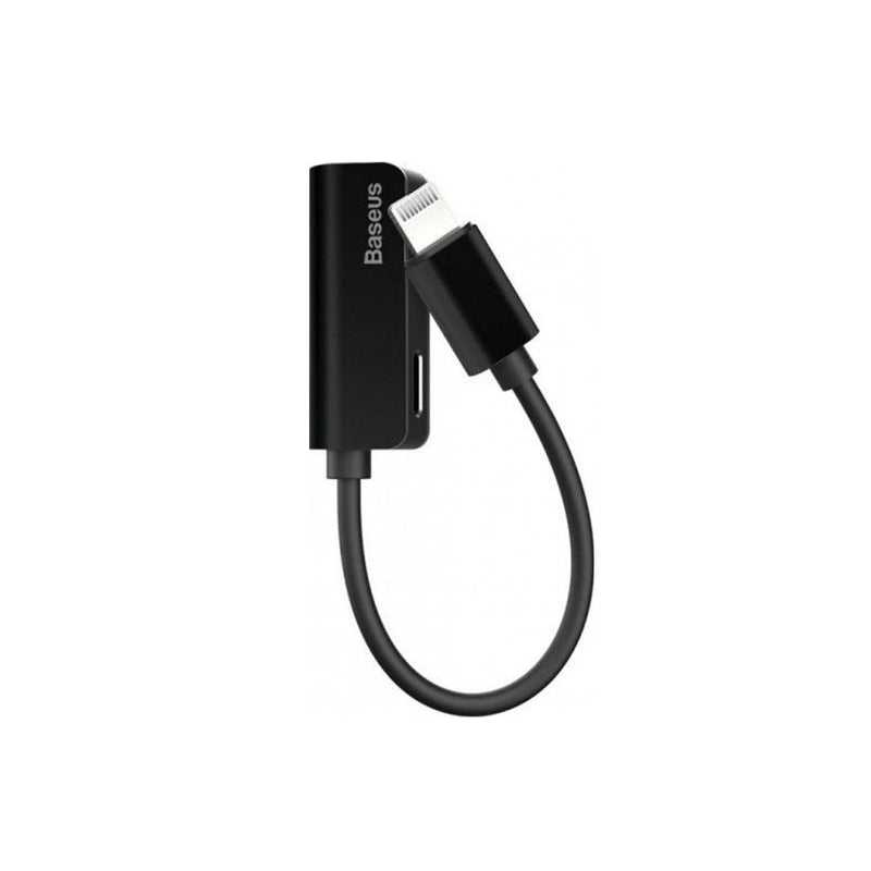 Baseus - L32 IP Male to 3.5mm+IP Female Adapter (Black)