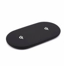 Cleanskin - 10W Wireless Charge Dual Pad Black - With Qi Certification