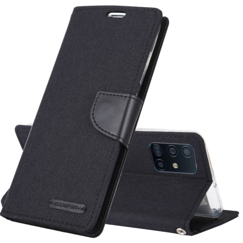 Goospery - Fancy Canvas Diary - Black / Black - iPhone 6 Plus / 6S Plus