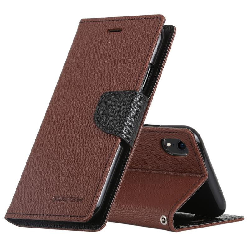 Goospery - Fancy Canvas Diary - Brown - iPhone 11 Pro Max