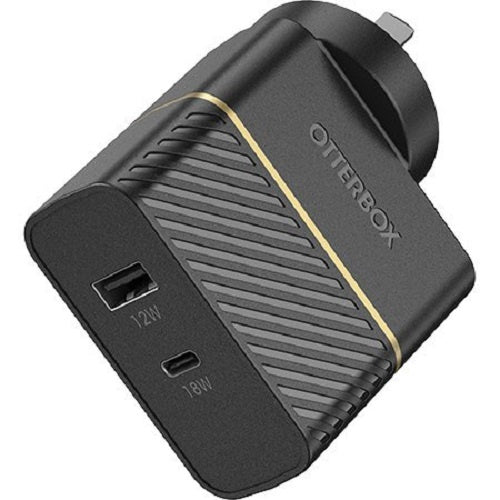 Otterbox - USB-C and USB-A Fast Charge Dual Port - 30W - Black Shimmer