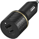 Otterbox - USB-C and USB-A Fast Charge Dual Port Car Charger - 30W - Black Shimmer