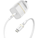 Otterbox - Lightning to USB-C Fast Charge Wall Charging Kit 18W - Cloud Dust White