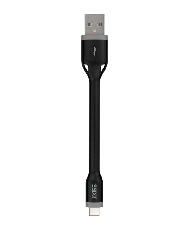 3sixT - Clip & Sync Cable - USB-A to USB-C - 10cm - Black