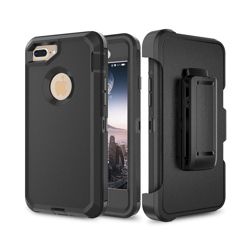 Adventurer - Robot Armor Hard Case - With Belt - Black  - iPhone 7 Plus / 8 Plus