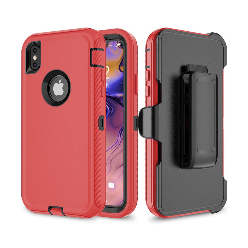 Adventurer - Robot Armor Hard Case - With Belt - Red - iPhone XS MAX