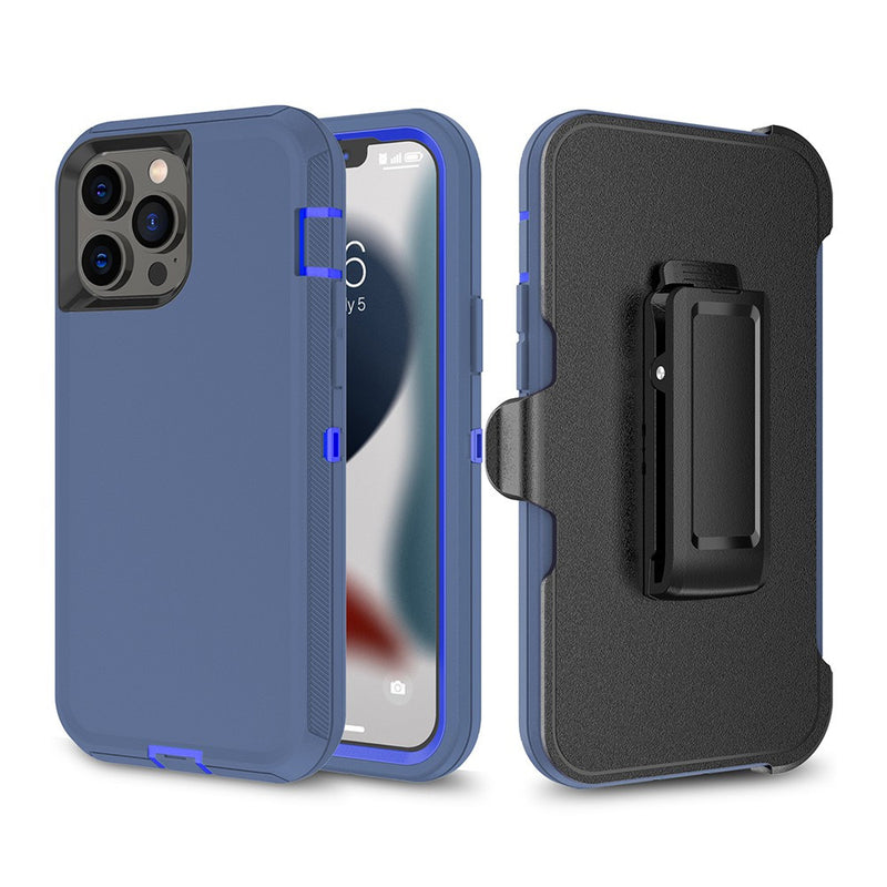 Adventurer - Robot Armor Hard Case - With Belt - Navy - iPhone 13 Pro Max