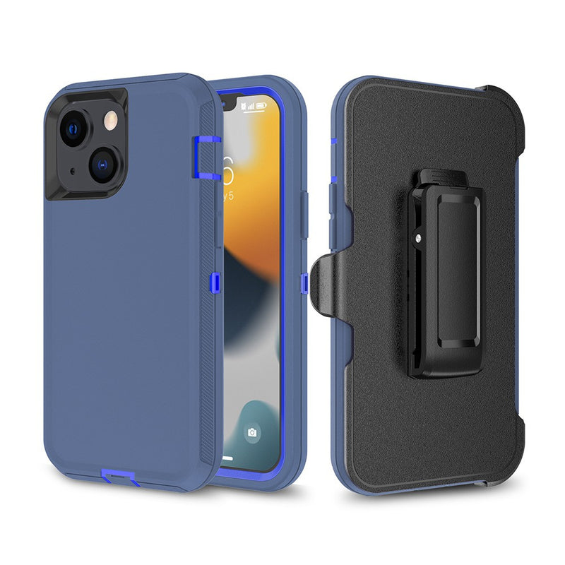 Adventurer - Robot Armor Hard Case - With Belt - Navy - iPhone 13 Mini