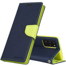 Goospery - Fancy Canvas Diary - Navy - iPhone 12 Pro Max