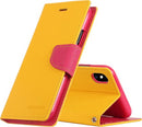 Goospery - Fancy Canvas Diary - Yellow - iPhone 11 Pro Max
