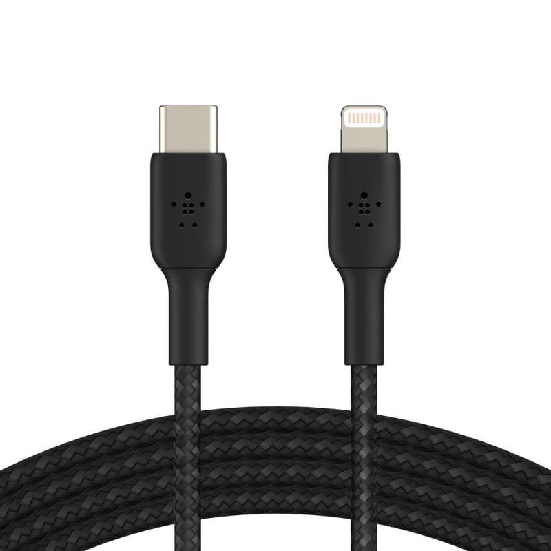 Belkin - USB-C to Lightning Braided Cable 2M - Black