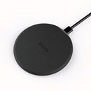 EFM - Leather Wireless Charge Pad / 15W Qi WPC Certified with USB Wall Adapter - Black