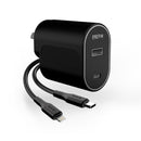 EFM - 60W Dual Port Wall Charger / Type C to Lightning Cable 1M