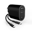 EFM - 60W Dual Port Wall Charger / Type C to Type C Cable 1M