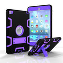 Hybrid Protective Silicone Case - Black / Purple - iPad Air 1 / 5th Gen / 6th Gen