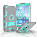 Hybrid Protective Silicone Case - Grey / Mint  - iPad Air 1 / 5th Gen / 6th Gen