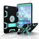 Hybrid Protective Silicone Case - Black / Teal - iPad 7/8/9
