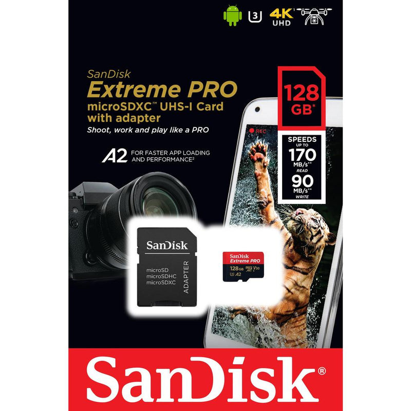 SanDisk Extreme Pro Micro SD Card - 128GB