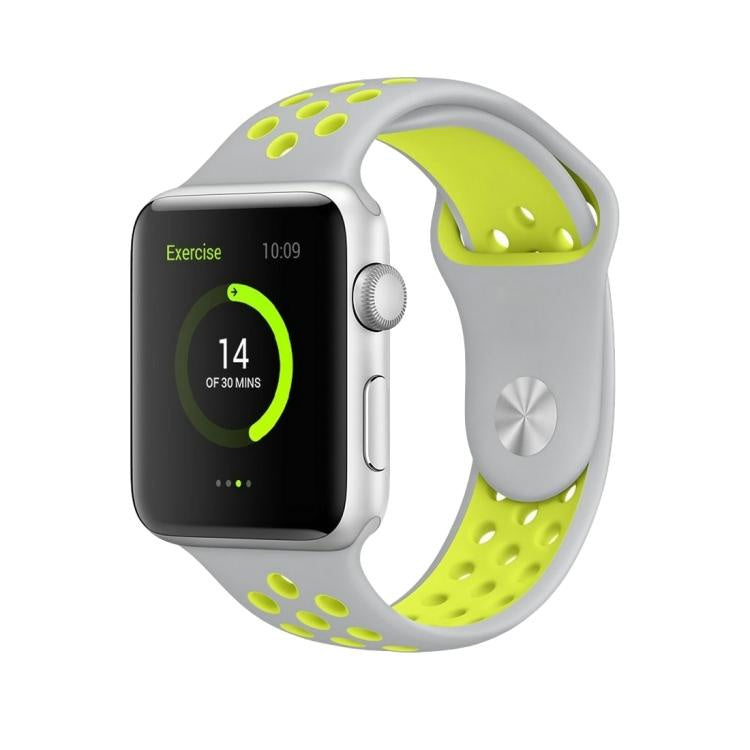 Grey / Yellow - Apple Watch Sports Band Strap - 42/44/45/49mm
