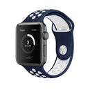 Midnight Blue / White - Apple Watch Sports Band Strap - 38/40/41mm