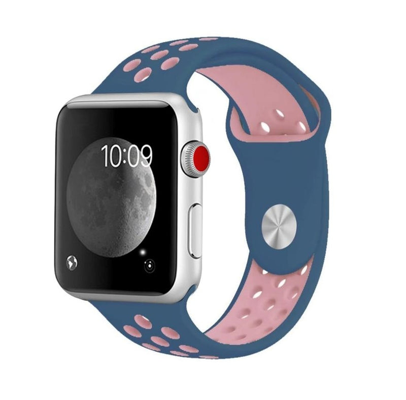 Blue / Powder - Apple Watch Sports Band Strap - 42/44/45/49mm