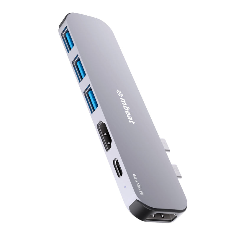 Mbeat - Elite Mini 6-In-1 Dual HDMI USB-C Hub for MacBook Pro