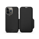 EFM - Monaco Leather Wallet Case Armour - Black / Space Grey - iPhone 12 Pro Max