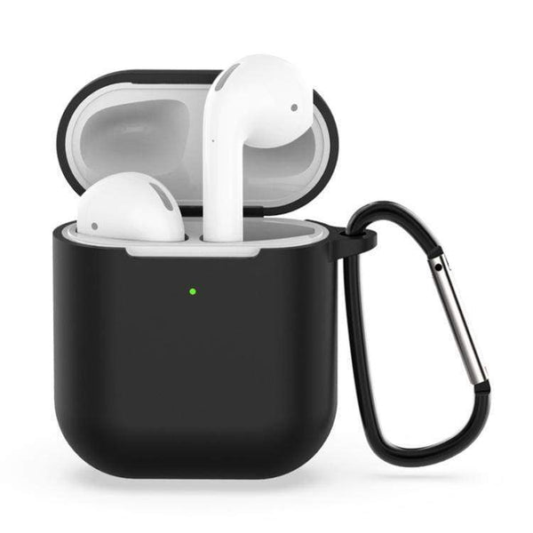 BLACK - Silicone Protective Case - Airpods Gen 1 / 2