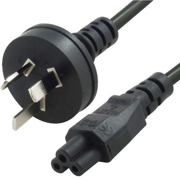 Power Lead Cord Cable 2m - 3-Pin to Clover