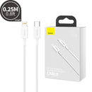 Baseus - Superior Series Fast Charging Data Cable USB-A to iP 2.4A 0.25M (White)