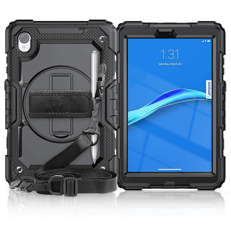 Hybrid Protective Silicone Case - Black / Black - Lenovo M8 (8705F / 8505F)