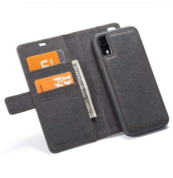 WHATIF - Detachable 2 in 1 Wallet Phone Case - Black - iPhone XS Max