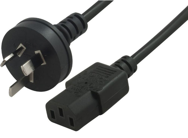 8Ware - AU Power Cable 3m - Male Wall 240v PC to Female Power Socket