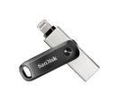 SanDisk 128G iXpand Flash Drive Go SDIx60N USB-A Lightning USB 3.0 Silver password-protect for Apple