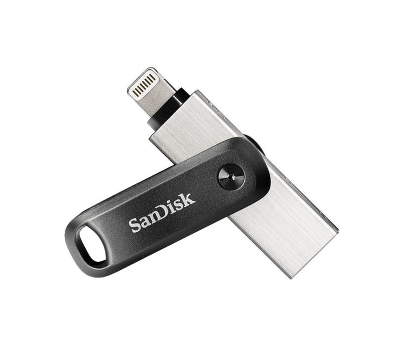 SanDisk 128G iXpand Flash Drive Go SDIx60N USB-A Lightning USB 3.0 Silver password-protect for Apple