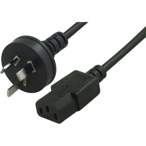 8Ware - AU Power Cable 2m - Male Wall 240v PC to Female Power Socket