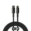 Baseus - High Density Braided Fast Charging Data Cable USB-C - Lightning PD 20W 2M (Black)