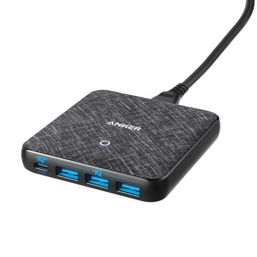 Anker - Power Port Atom III Slim - Black Fabric