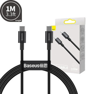 Baseus - Superior Series Fast Charging Data Cable USB-C to USB-C 100W 1M (Black)