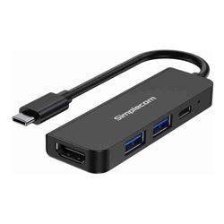 Simplecom - CH540 USB-C 4-in-1 Multiport Adapter Hub USB 3.0 HDMI 4K PD
