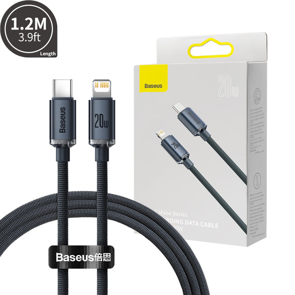 Baseus - Crystal Shine Series Fast Charging Data Cable Type-C to iP 20W 1.2m - Black