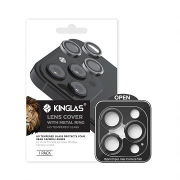 Kinglas - Rear Camera Seperate Lense Protectors - Apple iPhone 15 Pro / 15 Pro Max